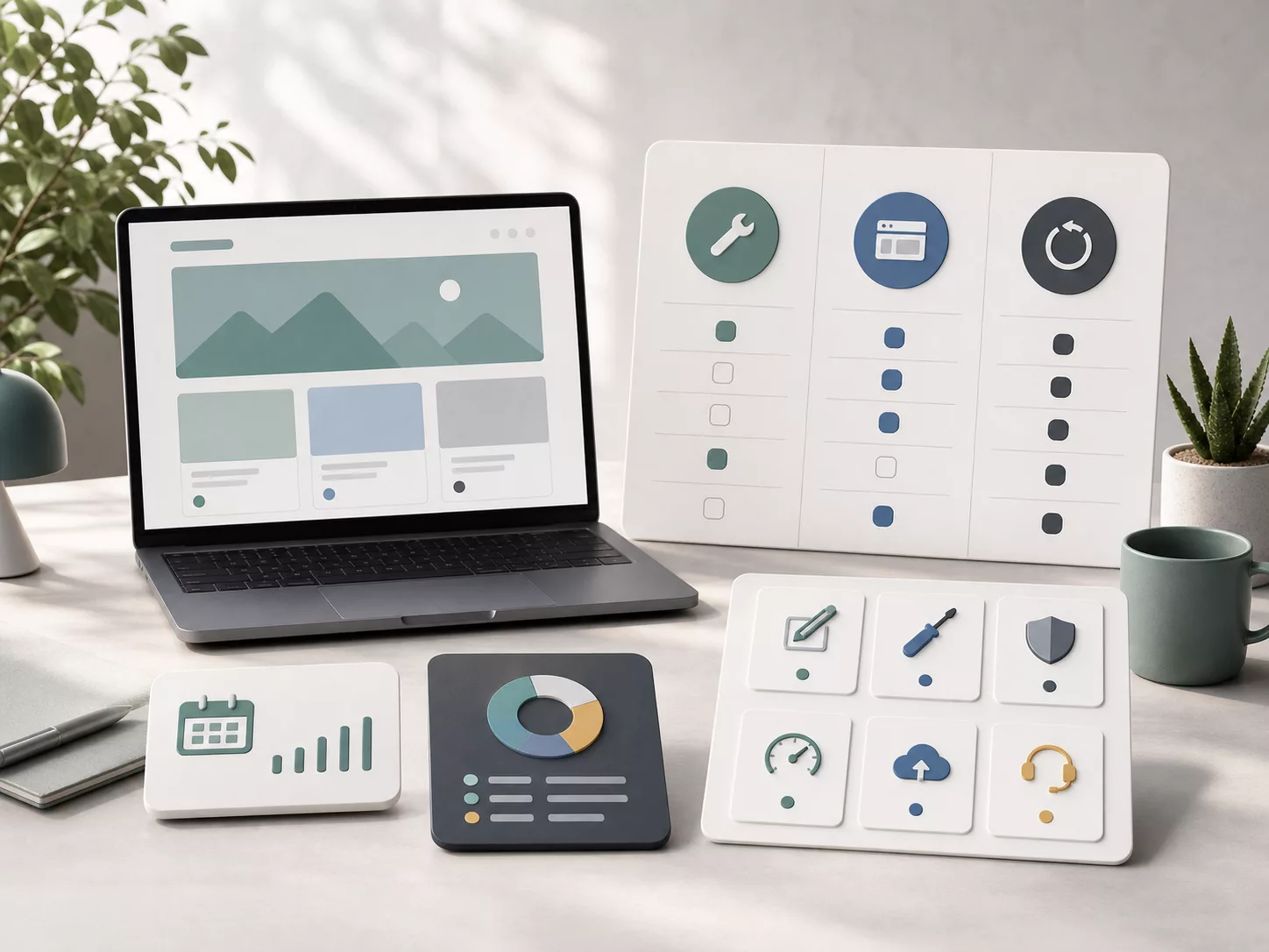 Illustration: comparing website cost, operations, and responsibility